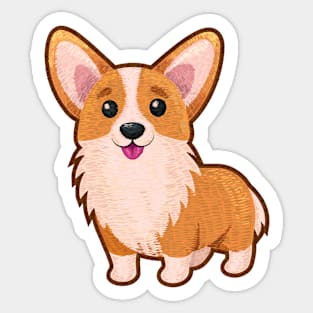 Cool Iron On Patches Corgi Sticker